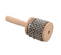 Vaguelly Cabasa niño niña instrumento de percusión de madera y acero inoxidable portátil y duradero juguete musical para niños pequeños creativos y amantes de la música