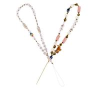 Vaguelly Cadena de Cuentas para Teléfono Móvil Diseño Creativo y Elegante en Forma de Letra Love, Pack de 2 Piezas para Uso Multifuncional y Colgante Romántico