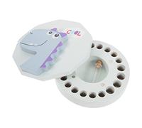 Vaguelly Caja de Dientes de Madera para Niños Diseño Divertido y Práctico para Guardar Dientes de Leche