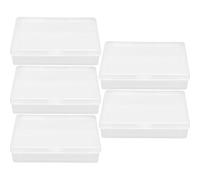 Vaguelly Caja Organizadora Transparente para Naipes 5 Unidades Tapa, Almacenamiento Plástico 9,2x6,2x2,2 Cm para Baraja de Póquer y Juegos de Cartas Estándar
