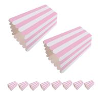 Vaguelly Cajas de Palomitas de Maíz a Rayas Vintage 100 Unidades Cubos de Papel Resistentes al Aceite Tamaño Pequeño Rosa Envases para Snacks y Fiestas Ideales para Noche de Cine y