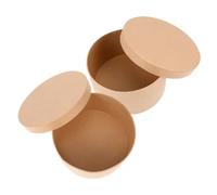 Vaguelly Cajas Redondas de Papel Kraft para Pastelería y Dulces, Capacidad Espaciosa y Diseño Versátil, 2 Piezas para Organizar y Regalar con Estilo Minimalista