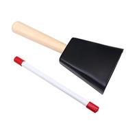 Vaguelly Campana De Metal Con Mango Para Niño Niña Instrumento Musical Para Aire Bodas y Cumpleaños Color Negro