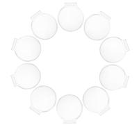 Vaguelly Cápsulas Redondas Transparentes de 50 MM para Monedas Tapa Hermética y Protección Antiarañazos, Estuche Acrílico Adecuado para Exhibir Medallas y Guardar Insignias, Paquete de 10