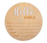 Vaguelly cartel de bienvenido recién nacido cartel de anuncio de bebé de madera emblemas accesorios de fotografía para recién nacidos signo de nombre de anuncio de nacimiento para bebé