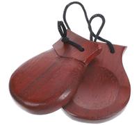 Vaguelly Castañuelas De Madera Profesionales Para Adultos Instrumento De Percusión Tradicional Española Portátil Para Conciertos Grabaciones Y Bandas