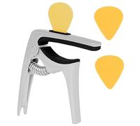 Vaguelly Cejilla De Guitarra Eléctrica y Acústica Capo De Metal Robusto Clip Para Guitarra Púas Incluidas