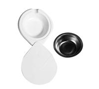 Vaguelly Cenicero Oculto De Acero Inoxidable Giratorio Bajo Escritorio, Diseño Desmontable y Anticenizas Con Tapa, Adhesivo Para Hogar y Oficina, Resistente Al Viento y Fácil De Limpiar, Color Blanco