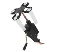 Vaguelly Centrífuga y Diseño Ligero de Plástico Negro Manual Portátil Capacidad para Cuatro Tubos para Laboratorio de Química y Mecánica para Experimentos Escolares