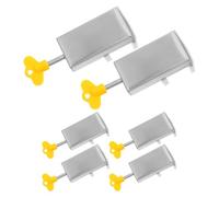 Vaguelly Cerradura de Seguridad para Ventanas Correderas de Acero Inoxidable, 6 Piezas, Limitador Ajustable para Protección Infantil y Control de Apertura en Puertas y Ventanas Deslizantes