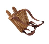 Vaguelly Cesta De Pascua De Ratán Sintético Tejida Mano Cesta Redonda Pequeña Para Guardar Cosas Casa Tejida Recolección De Té Como Accesorios De Baile