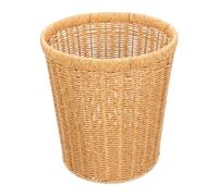Vaguelly Cesta de Ratán Imitado de Plástico de Almacenamiento Tejida Capacidad Razonable y Diseño Rústico para Uso Hogar y Sala de Estar