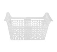 Vaguelly Cesta Extensible de Plástico para Congelador Pequeño, Blanco | Contenedores de Almacenamiento para Congeladores, Rejilla del Congelador del Refrigerador, Moderno y Duradero