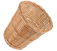 Vaguelly Cesto de Basura de Mimbre Tejida para Interior, Estilo Natural | Mimbre, Uso Doméstico, Diseño Seguro, Decoración Natural para Baño