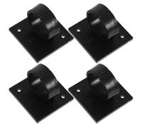 Vaguelly Clip para Micrófono Inalámbrico Negro Pequeño sin Adhesivo, Soporte Cuadrado para Micrófono, 4 Piezas para Uso en Oficina, Escuela y Teatro