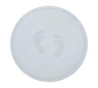 Vaguelly Colchoneta Redonda para Saltar Cuerda 1 Pieza Antideslizante y Absorbente de Impactos, Esterilla Gruesa para Fitness y Ejercicios en Interiores Color Azul Claro Diseño de Huellas