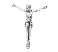 Vaguelly Colgante de Crucifijo para Hombres de Collar Retro de Aleación con Figura de Jesús Joyería Religiosa Clásica para Accesorios de DIY