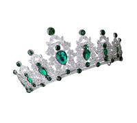 Vaguelly Conjunto De Joyería De Para Mujer, Tiara De De Quinceañera, Tiara De Boda Para Novia, Tocados De Graduación De Desfile De Quinceañera De Cumpleaños De Metal, Verde