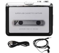 Vaguelly Convertidor de Casete USB de Alta Fidelidad Diseño Compacto y Funcionamiento a Batería, Reproductor Portátil de Cinta sin Batería para Audio Digital