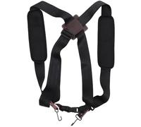 Vaguelly Correa Doble para Djembé de Poliéster y Piel, Ajustable para Hombro, Negro y Marrón, Accesorio para Instrumento Africano Portátil, Cómoda para Uso en Batería y Percusión