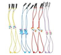 Vaguelly Correa para Gafas Diseño de Unicornio de Silicona Ajustable, 8 Piezas Antipérdida Adecuado para Gafas y Mascarillas