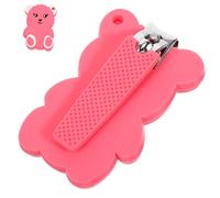 Vaguelly Cortaúñas para Bebés Recién Nacidos Borde Curvado de Silicona y Acero al Carbono, Herramienta Ligera y Segura para Higiene y Cuidado de Uñas Infantiles