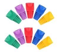 Vaguelly Cubiertas Protectoras para Conector Ethernet Cat5 Cat6 Cat7, Kit 50 Unidades, Materiales Resistentes, Protección Antipolvo para Cables de Red, Uso Profesional y Color Aleatorio
