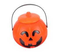 Vaguelly Cubo de Dulces Halloween Tapa y Asa, Cubo Portátil de Calabaza de 16 Cm, Material Pp Seguro, Decoración Festiva para Guardar Bocadillos y Regalos en Fiestas