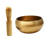 Vaguelly Cuenco de Sonido de Tibetano Cuenco Budista para Meditación Yoga Relaxation de Meditación Tibetana Mazo de Madera de Golpeteo Manual para Uso Casa o Templo
