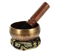 Vaguelly Cuenco Tibetano Para Terapia De Sonido Cuenco De Meditación Diseño De Lín Color Natural Para Yoga y Relajación Casa