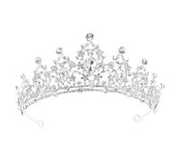Vaguelly de cumpleaños diademas novia de plata de novia de moda princesa decoración nupcial tiara de novia de cristal tocado de niña de boda aleación