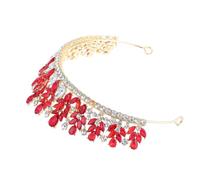 Vaguelly de Novia Barroca con Cristales Rojos Tiara Ligera y Cómoda para Bodas Cumpleaños y Fiestas Accesorio Elegante para Princesas y Reinas