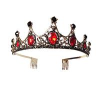 Vaguelly de peine de cabello de imitación Boda fiesta decoración tiaras y coronas para mujer nupcial coronas para mujeres dama de honor de novia para novia rojo