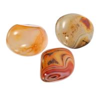 Vaguelly de Piedra Natural Piedras Curativas 3 Piezas de Sardonyx Irregular Bandas Color Aleatorio para Manualidades y Meditaciones de