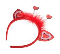 Vaguelly Diadema de Corazón Forma de Corazón para San Valentín Accesorios Divertidos y Festivos Cabello para Mujeres y Niñas Decoración de Cupido Disfraz de San Valentín