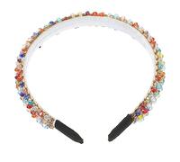 Vaguelly Diadema Gemas de Imitación y Gemas Cabello 1 Unidad Tamaño Ancho Acolchada para Mujer Joven Uso Diario y Fiestas Colorida Brillante Cómoda