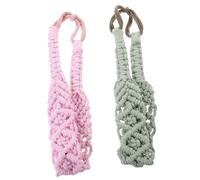 Vaguelly Diademas Tejidas a Crochet 2 Piezas Elásticas Bohemias para Mujer y Niña, Diademas Decorativas y Deportivas, Cómodas y Flexibles para Yoga, Correr y Uso Diario, Colores Rosa