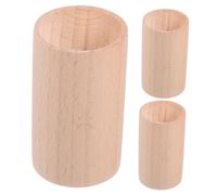 Vaguelly Difusor De Madera Para Aceites Esenciales De Aromaterapia 3 Unidades Cilíndrico De Haya Natural Compacto Uso Hogar Coche Bienestar Relajación