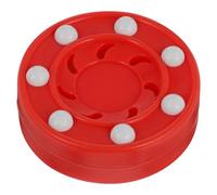 Vaguelly Disco de Hockey sobre Patines Profesional Rojo de PP Resistente para Entrenamiento y Competición, Disco de Práctica para Interiores y Exteriores, Accesorio de Entrenamiento