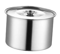 Vaguelly Dispensador de Condimentos de Acero Inoxidable con Tapa, Botes para Especias y Sal, Almacenamiento Seguro para Cocina y Hotel, Diseño Moderno 4.72x4.72x3.34in