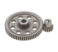 Vaguelly Engranaje Metálico 1:10 para Coche de Control Remoto, Acero Duradero 17 Dientes y 64 Dientes, Repuestos para Coches RC, Adecuado para Uso en Competición y Manejo Preciso