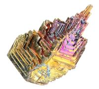 Vaguelly Especimen Mineral De Cristal De Bismuto Ornamento De Mesa Decorativo Con Colores Arcoíris Adorno Para Escritorio Oficina Acuarios y Hogar