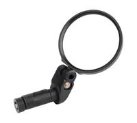 Vaguelly Espejo Retrovisor Redondo para Bicicleta y Scooter, Plástico Acrílico Negro, Plegable y Giratorio Completo, Adecuado para Ciclistas de Carretera y Urbanos