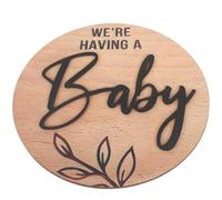Vaguelly Estaban Teniendo Un Cartel De Anuncio De Embarazo De Bebé Tarjeta De Anuncio De Nacimiento Redonda Placa De Madera Accesorio De Nacimiento Para Regalos De Baby Shower Para Nueva