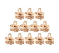 Vaguelly Estilo 12 Cestas Pequeñas Tejidas de Madera Resistentes Elaboración, Ideales para Organizar y Almacenar para Decoración del Hogar y Estudio