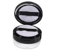 Vaguelly Estuche de Polvos Vacío con Malla Elástica Doble, 20 G, Diseño Compacto para Viaje, con Espejo, Soporte para Esponja y Brocha