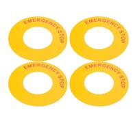 Vaguelly Etiqueta de Señal de Parada de Emergencia para Maquinaria Industrial, 4 Unidades, Amarillo, PP y Papel, Adhesión Fuerte, Fáciles de Usar, para Operaciones Mecánicas y Equipo