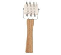 Vaguelly extractor de miel rodillo desoperculador de apicultura peines panal apicultura material Herramienta de apicultor equipo de apicultura rodillo destapador El mango es de madera Khaki