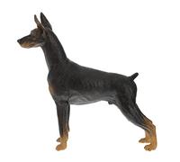 Vaguelly Figura de Perro Dobermann de Escritorio de Plástico, Ligero