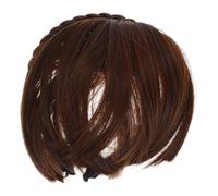 Vaguelly Flequillo Frontal Falso Tipo Francés, Una Sola Pieza, Color Marrón Claro, Natural e Invisible, Adecuado Para Todos Los Tipos De Rostro, Accesorio Fácil De Usar Para Mejorar Volumen y Estilo